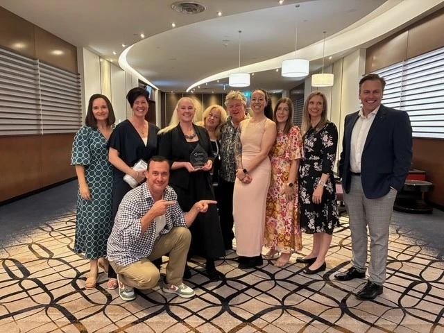 City of mandurah staff celebrating the award 